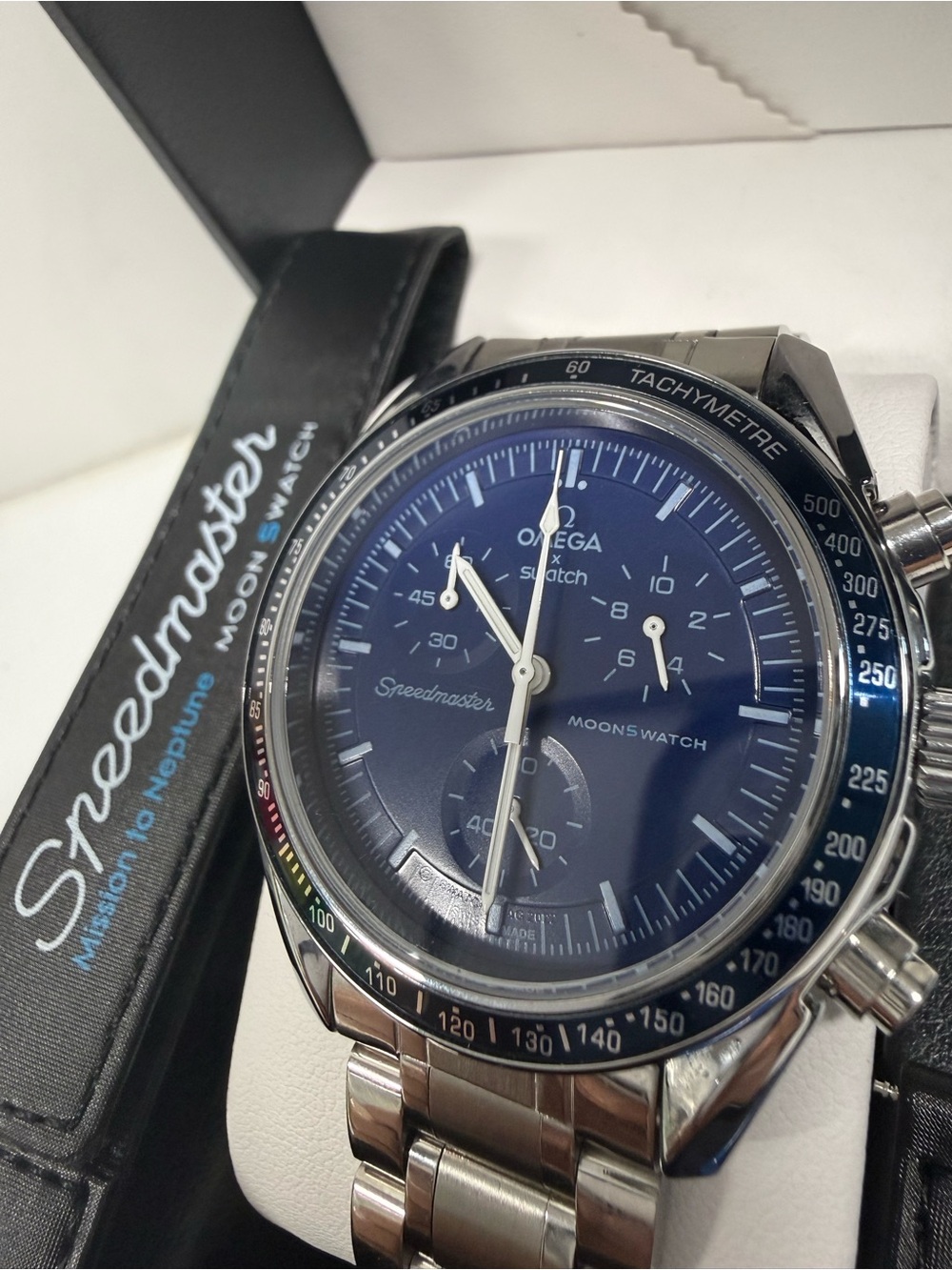 MoonSwatch "Mission to Neptune" MOD Stainless Steel Watch